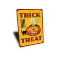thumbnail image 3 of Creepy Trick or Treat Novelty Sign, Metal Wall Decor - 10x14 inches, 3 of 4