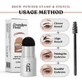 thumbnail image 3 of Seamless Hold Eyebrow Powder, Stamp & Stencil Kit - Waterproof & Long-Lasting Eyebrow Makeup, Brow Stamp Makeup Powder & Eyebrow Stencils & Eyebrow Brush Perfect Brow - 13 Pcs Kit (Black), 3 of 10