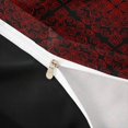 thumbnail image 4 of jejeloiu Bold Damask Duvet Cover King For Men Women,Intricate Pattern King Bedding,Red Black,Black Reversible,3-Piece,1 Duvet Cover and 2 Pillowcases, 4 of 6