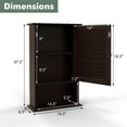 thumbnail image 2 of Gymax Bathroom Wall Mount Storage Cabinet Single Door w/Height Adjustable Shelf, 2 of 10