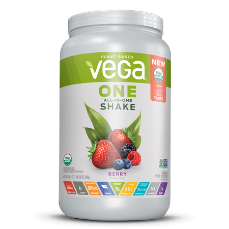 Vega One Organic All in One Shake, Berry 24.3 oz, 18
