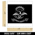 thumbnail image 2 of North Dakota State Flag Self-Inking Rubber Stamp Ink Stamper - Green Ink - Small 1 Inch, 2 of 7