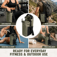 thumbnail image 3 of Aventra Magnetic Gym Bag Water Bottle Holder Crossbody Bottle Carrier with Phone Pocket and Adjustable Strap, Green, 3 of 5