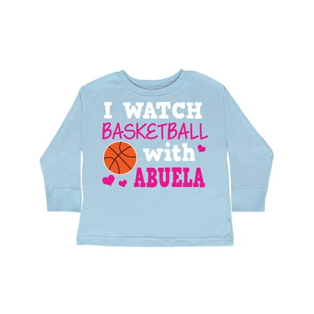 

Inktastic I Watch Basketball with Abuela Gift Toddler Toddler Girl Long Sleeve T-Shirt