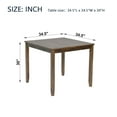 thumbnail image 5 of 34.5 Inches Square Dining Table for 4 People, Wooden Kitchen Table Small Dinner Table, Solid Wood Kitchen Table for Living Room, Kitchen, Walnut, 5 of 7