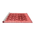 thumbnail image 2 of Ahgly Company Machine Washable Indoor Round Oriental Red Traditional Area Rugs, 3' Round, 2 of 4