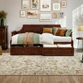 thumbnail image 3 of AFI Cambridge Wood Twin Size Daybed Frame with 2 Storage Drawers, Walnut, 3 of 16