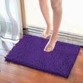 thumbnail image 5 of Blue Purple Shag Bathroom Rug, High Absorbency Toilet Mat, Soft Fuzzy Durable Carpet, Machine Washable, 19.7"x11.8", 5 of 9