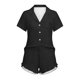 thumbnail image 5 of TaTaai Womens Comfort Sleepwear Set Button Down Short Sleeve Top Ruffle Trim Shorts Notch Collar Elastic Waist Soft Lightweight Loungewear Pajamas For Spring Summer Daily Use Gift, 5 of 8