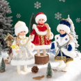 thumbnail image 3 of Muñecos Musicales de Papá Noel de La Sirenita de la nieve, juguetes de peluche artesanales, adornos de árbol de Navidad, decoración del hogar, regalo para niños, 30cm, 3 of 4