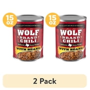 (2 pack) Wolf Brand Chili With Beans, 24g Protein Per Serving, 15 oz. Can