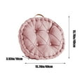 thumbnail image 3 of PATLOLLAV Pink Floor Pillow,Large Floor Seat Cushion,15.7inch Round Floor Pillows Seating for Adults,Solid Thick Meditation Cushion with Handle for Yoga Balcony Living Room Tatami Outdoor, 3 of 5