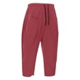 thumbnail image 4 of Men's Casual Harem Pants Breathable Loose Fit Summer Trousers Comfortable Daily Wear Versatile Basic Style Lightweight Relaxed Beach Yoga Men's Pants Relaxed Fit Lounge Big and Tall, 4 of 7