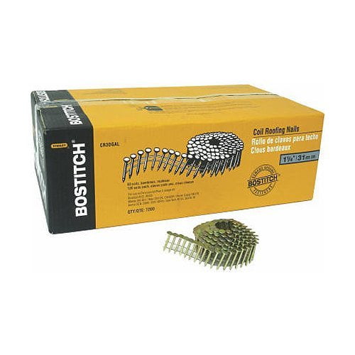 Bostitch Coil Nail CR5DGAL - 1-3/4 Inch, Coated, General Use - 7200 Pack