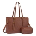 thumbnail image 1 of Bolsa para portátil LOVEVOOK Vintage de piel de 17.3 pulgadas para mujer, 1 of 8