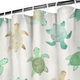 thumbnail image 3 of Blue Ocean Sea Turtle Shower Curtain 72x72 Inch, Waterproof Polyester Fabric Bathroom Curtain with Hooks, Marine Wildlife Decor for Coastal Bathroom, 3 of 5
