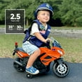 thumbnail image 2 of Hikiddo 6V Kids Motorcycle, Electric Ride on Toys Police Motorcycle for Toddlers with Music, Training Wheels, 2 of 7