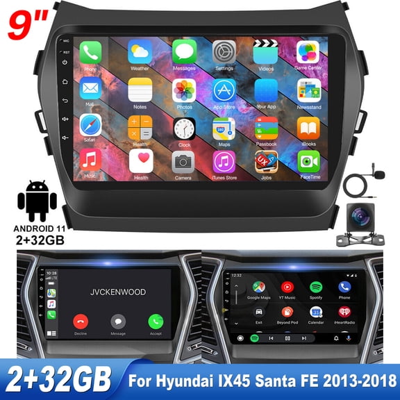 EUBUY Android 12 Apple Carplay Stereo Radio GPS Navi For Hyundai IX45 Santa FE 2013-2018
