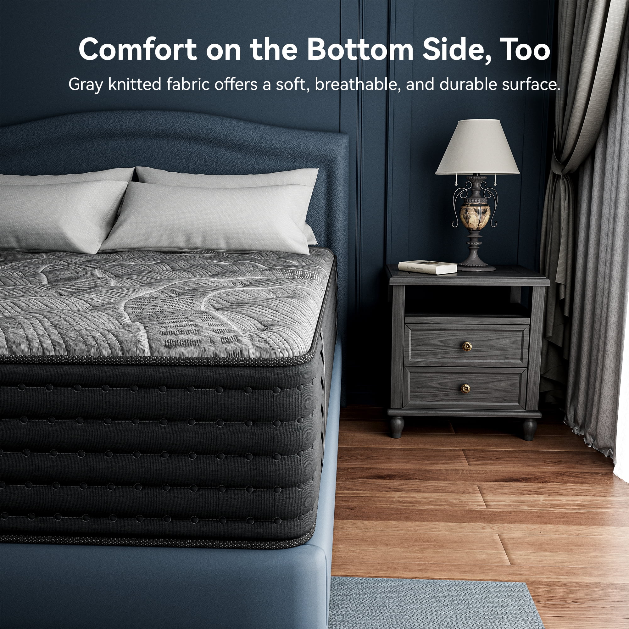 Babo Care Full Size Hybrid Mattress,12 Inch Double Sided with Cooling Gel Memory Foam and Pocket Spring Mattress in a Box, Motion Isolation & Pressure Relief,CertiPUR-US
