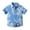 Blue, variant on RUTAYY Infant Infant Boys' Tee Leisure suit Hawaii flower printed lapel shirt Fashionable Beach Tops , Blue, 6-9 Months