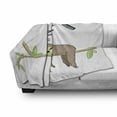 thumbnail image 3 of Sloth Soft Flannel Fleece Blanket, Arboreal Mammal Sleeping on Branch in Forest Lazy Mood Resting Relaxing Theme, Cozy Plush for Indoor and Outdoor Use, 50" x 60", Grey Green Brown, by Ambesonne, 3 of 6