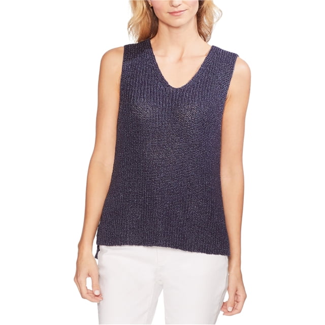 Vince Camuto Chandail Brillant pour Femmes, Bleu, Grand