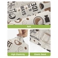 thumbnail image 4 of Coffee Bar Stool Covers Set of 4, Brown Beans Cup Dessert Drink Monochrome Stretch Washable Bar Chair Covers with Backs, Removable Pub Counter Height Chair Cover for Kitchen Dining Room Cafe, 4 of 7