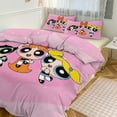 thumbnail image 6 of The Powerpuff Girls 3 Pieces Bedding Set 3D Printed Lightweight Bed Quilt Set Comforter Cover Set for Girls Kids Teens, 1 Quilt Cover 2 Pillowcases 102"x90", 6 of 8