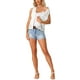 thumbnail image 2 of INSPIRAR CHIC Chaleco de Encaje Floral Sin Mangas Abierto Frontal Talla XL Blanco, 2 of 6