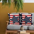 thumbnail image 3 of 4th of July Patriotic Pillow Covers 20X20 Inch Red Blue Stripes Stars Decorative Pillow Cases Set of 2 Memorial Day Independence Day Throw Pillows Home Decor for Sofa Couch Party Outdoor, 3 of 6