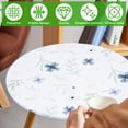 thumbnail image 5 of Tcwhniev Round Tablecloth for 40inch Diameter, Wipeable Polyester Table Cover, Elastic Edge, Decorative Table Cloths for Indoor or Outdoor, 5 of 7