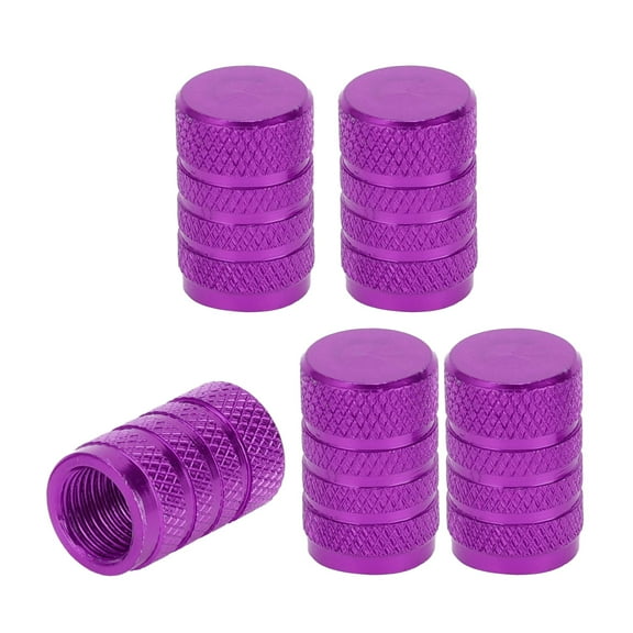 Tire Valve Stem Cap 11x17MM Car Wheel Valve Cap Aluminum Alloy Purple for Car Bike Motorcycle Truck 5pcs