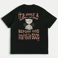 thumbnail image 3 of God Turns It Out For Your Good Inspirational Tees Quote Religious Graphic T-Shirts Casual Lettering Print Tops Cotton Shirts for Daily Outfits Black,L, 3 of 8
