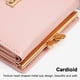 thumbnail image 4 of Cartera para mujer pequeña para mujer, monedero compacto de piel plegable con cremallera y cierre de beso, 4 of 5