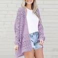 thumbnail image 2 of Vedolay Womens 2023 Coat Womens Rhinestone Fringe Cropped Distressed Star Print Casual Jackets Coats,Purple L, 2 of 5