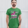 thumbnail image 3 of Tee Hunt Hope Pray Fight for a Cure T-Shirt Cancer Awareness Ribbon Men's Tee, Green, XX-Large, 3 of 5