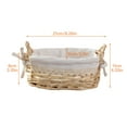 thumbnail image 4 of Wicker Handmade Storage Basket, Woven Fabric Centerpiece Table, Cosmetic Storage Box, Snack Basket Receiving basket, 4 of 9