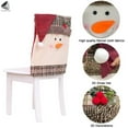thumbnail image 4 of PULLIMORE Christmas Chair Back Covers Santa Claus Snowman Chair Covers Xmas Chair Cap For Dining Room Home Xmas Holiday Party Decor (Snowman), 4 of 8