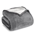 thumbnail image 1 of Manta de Cama de Felpa Sherpa Bare Home Reversible Liviana Tamaño Twin/Twin XL Gris, 1 of 6