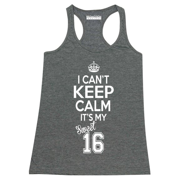 P&B SWEET SIXTEEN IT'S MY BIRTHDAY! Women's Tank Top, Heather Charcoal, 2XL