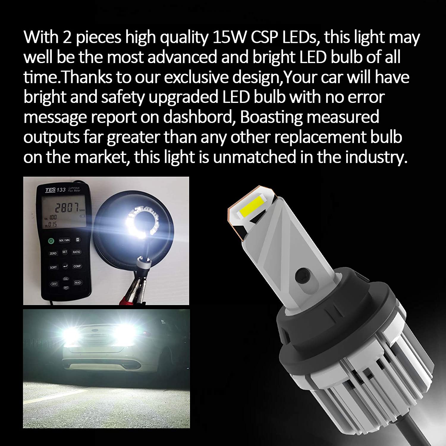 D-Lumina 7440 7443 LED Reverse Light Bulbs – Super Bright 5600LM, Canbus Error Free, Easy Plug & Play (Pack Of 2)