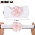 thumbnail image 2 of 3 Pcs Baby Flower Headbands Baby Girls Nylon Headband Soft Hairbands Hair Accessories for Newborn Infant Toddler Kids (Yellow Pink White), 2 of 12
