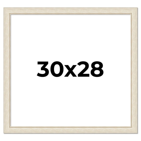30x28 Frame White Real Wood Picture Frame Width 1.75 inches | Interior Frame Depth 0.5 inches |