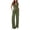 Army Green, variant on Riecok Womens 2 Piece Sets Tracksuits V Neck Short Sleeve Tops and Pant with Pockets Going out Outfits Brown L