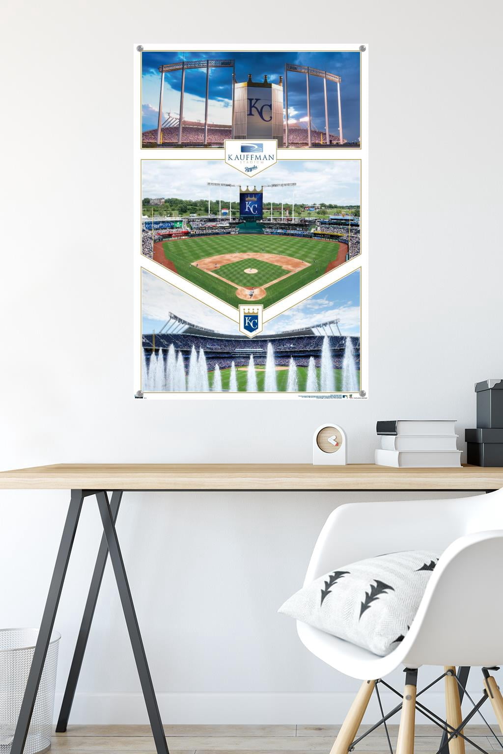 MLB Kansas City Royals - Kauffman Stadium 20 Wall Poster with Push Pins, 22.375" x 34"