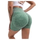 thumbnail image 4 of Gibobby Pantalon cortos yoga mujer Pantalones de mujer Leggings de entrenamiento Cintura atlética Fitness Deportes Correr Yoga Pantalones de yoga alto(Verde,CH), 4 of 5