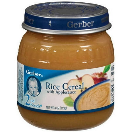 Gerber 2nd Rice Cereal with Applesauce Baby Food, 8 Oz.
