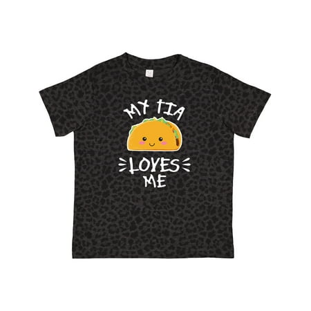 

Inktastic My Tia Loves Me with Taco Illustration Gift Toddler Boy or Toddler Girl T-Shirt