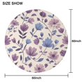 thumbnail image 6 of Pioneer Flower Floral Print Pattern Round Tablecloth 60"x60",Wrinkle Wipeable Table Cloth for Kitchen Dining Room Picnic Patio Party, 6 of 6