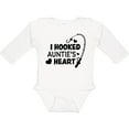thumbnail image 3 of Inktastic I Hooked Auntie's Heart with Fishing Rod Boys or Girls Long Sleeve Baby Bodysuit, 3 of 5